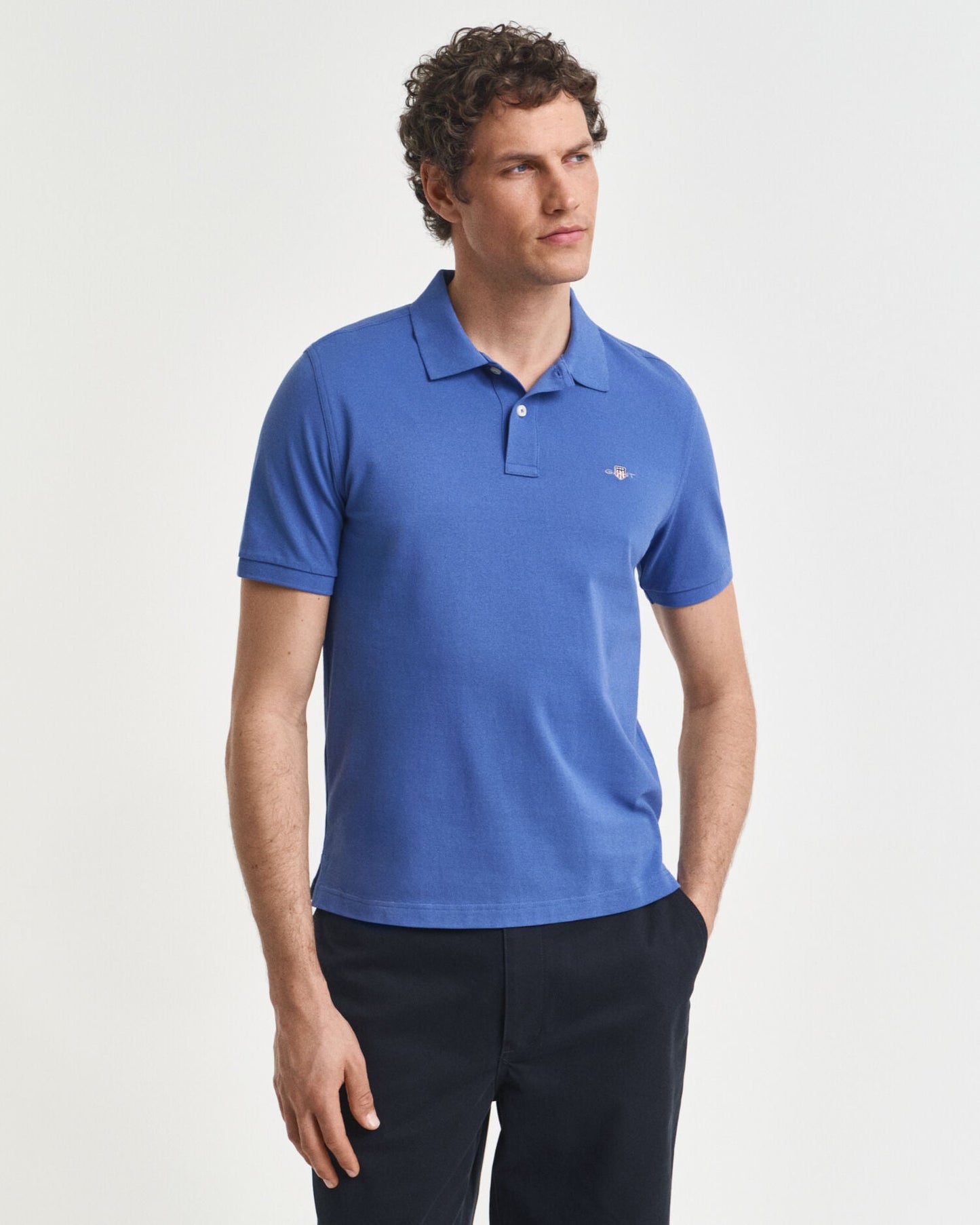 Polo piqué coupe droite Shield