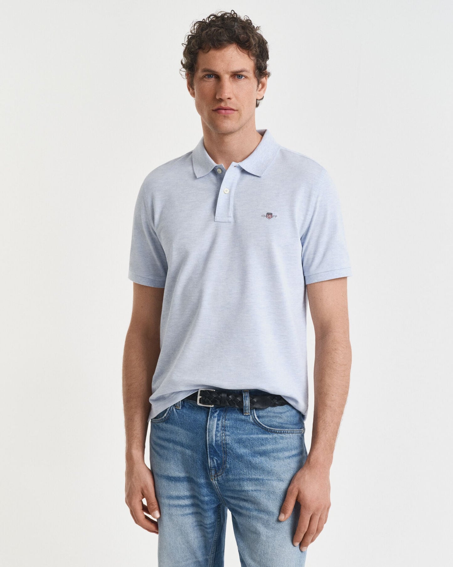 Polo piqué coupe droite Shield