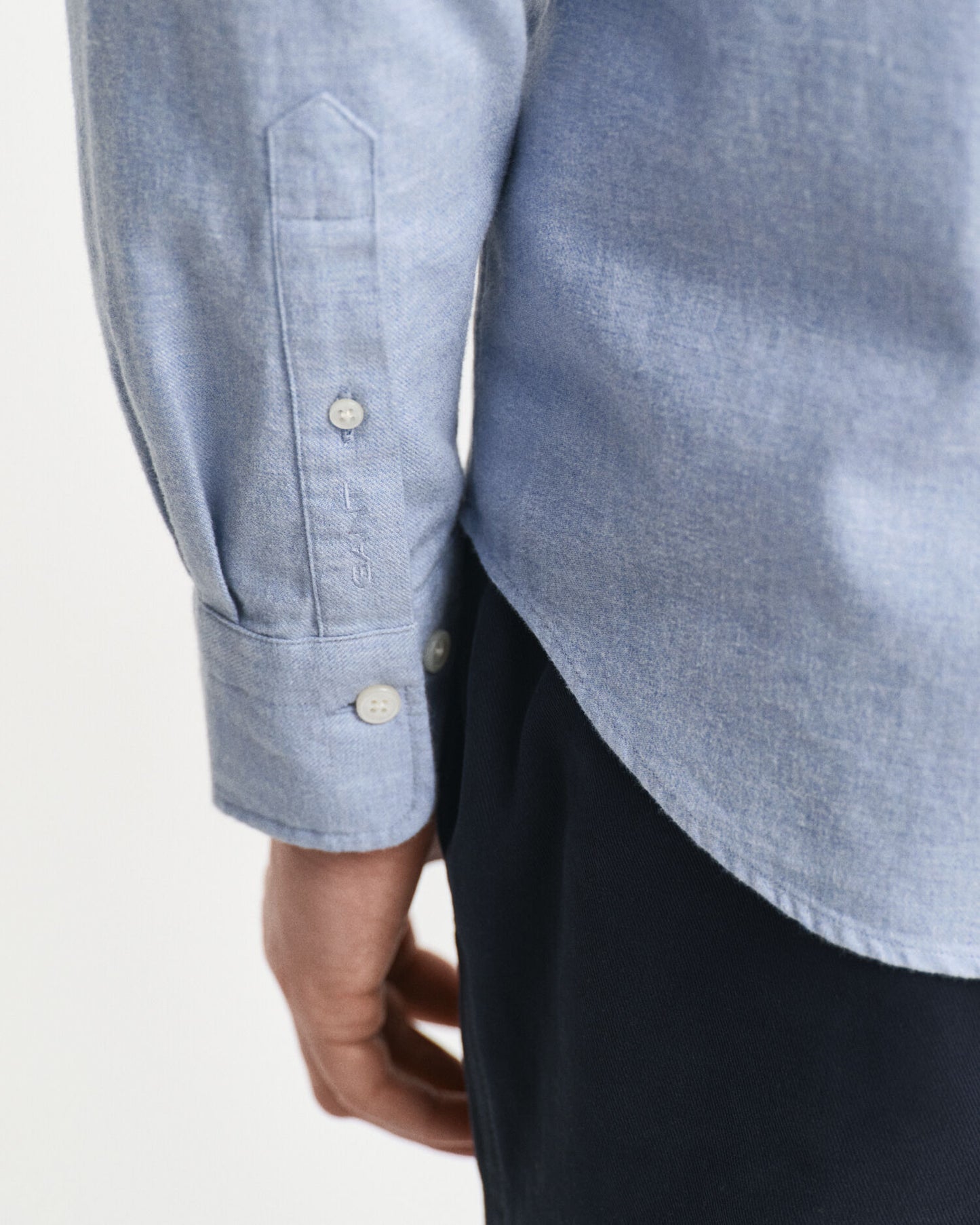 Chemise en flanelle chinée coupe droite