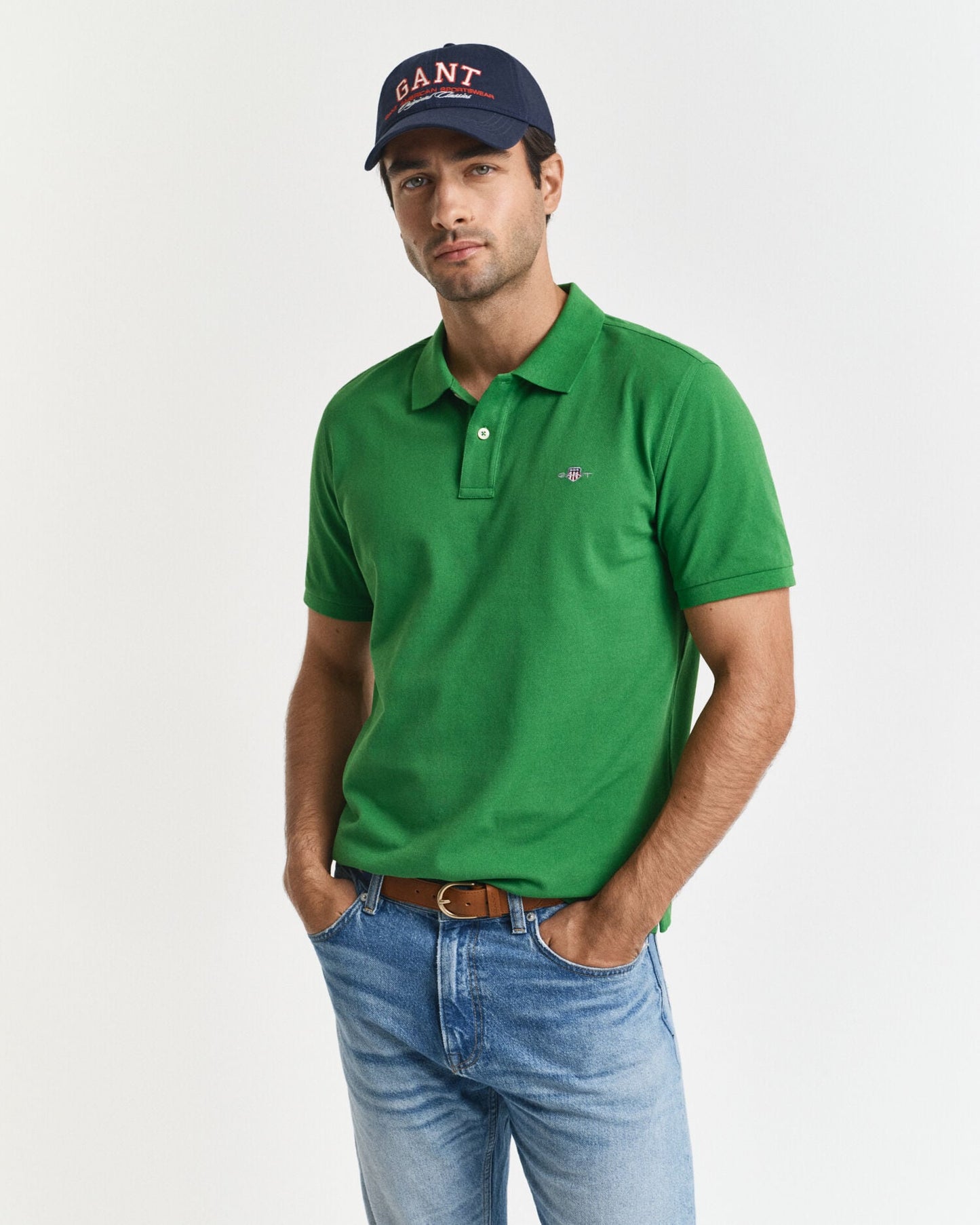 Polo piqué coupe droite Shield