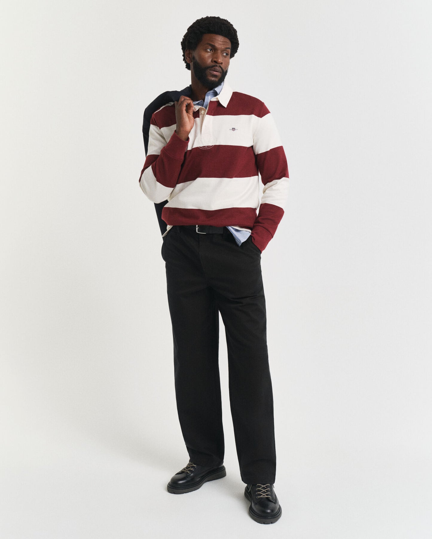Pantalon chino en twill de coton coupe décontractée