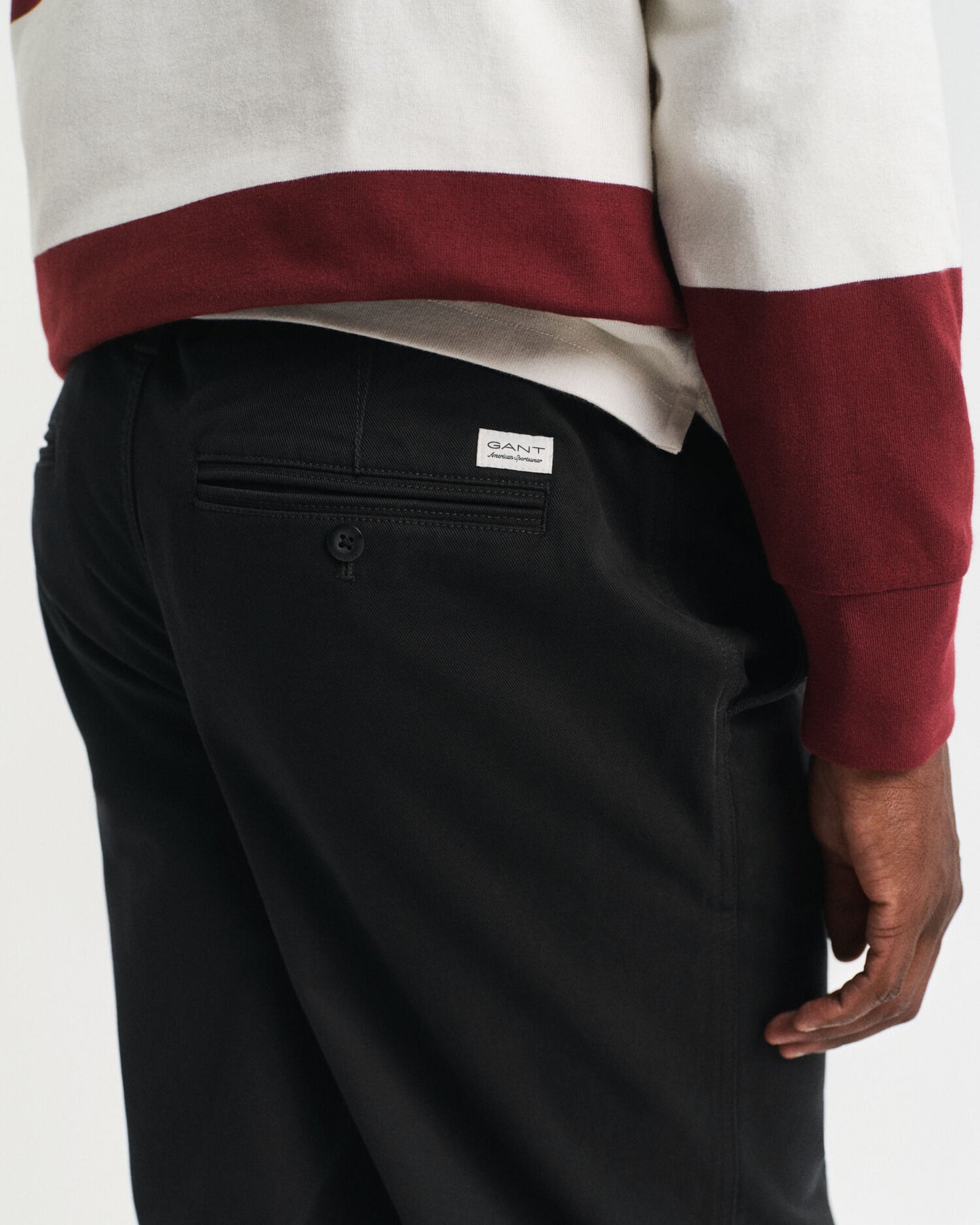 Pantalon chino en twill de coton coupe décontractée