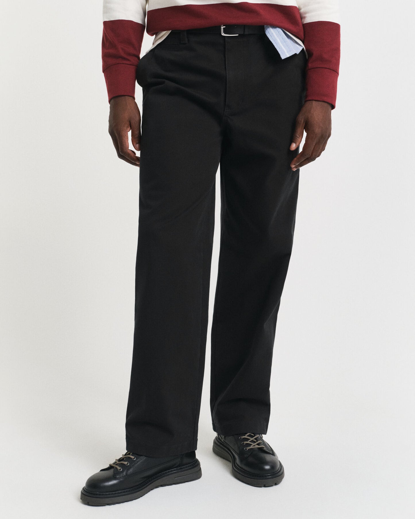 Pantalon chino en twill de coton coupe décontractée