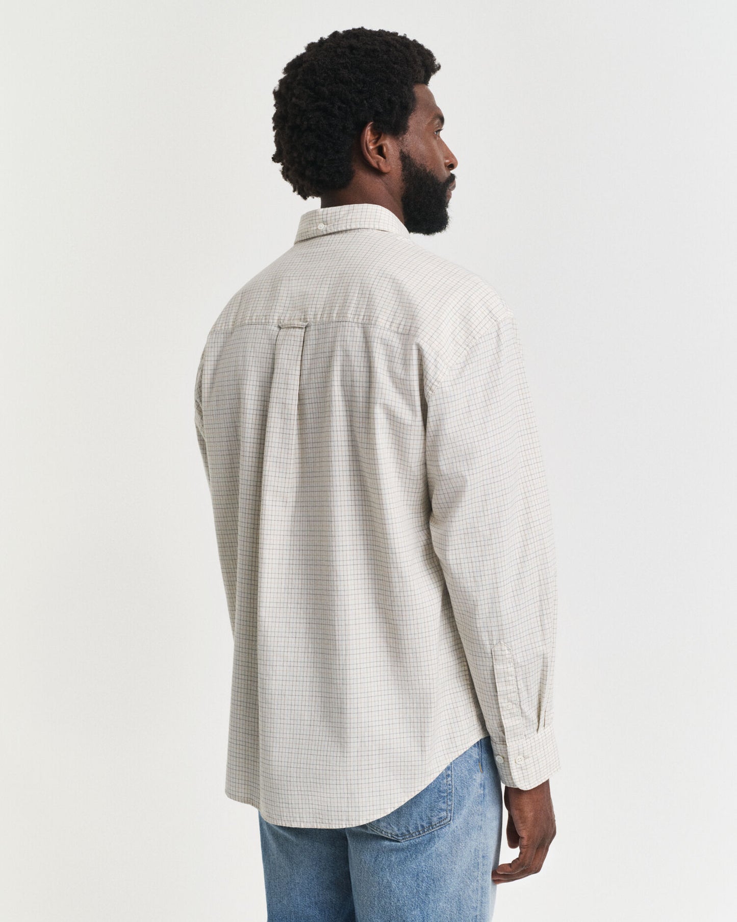 Oversized Kariertes Luxus-Oxford-Hemd