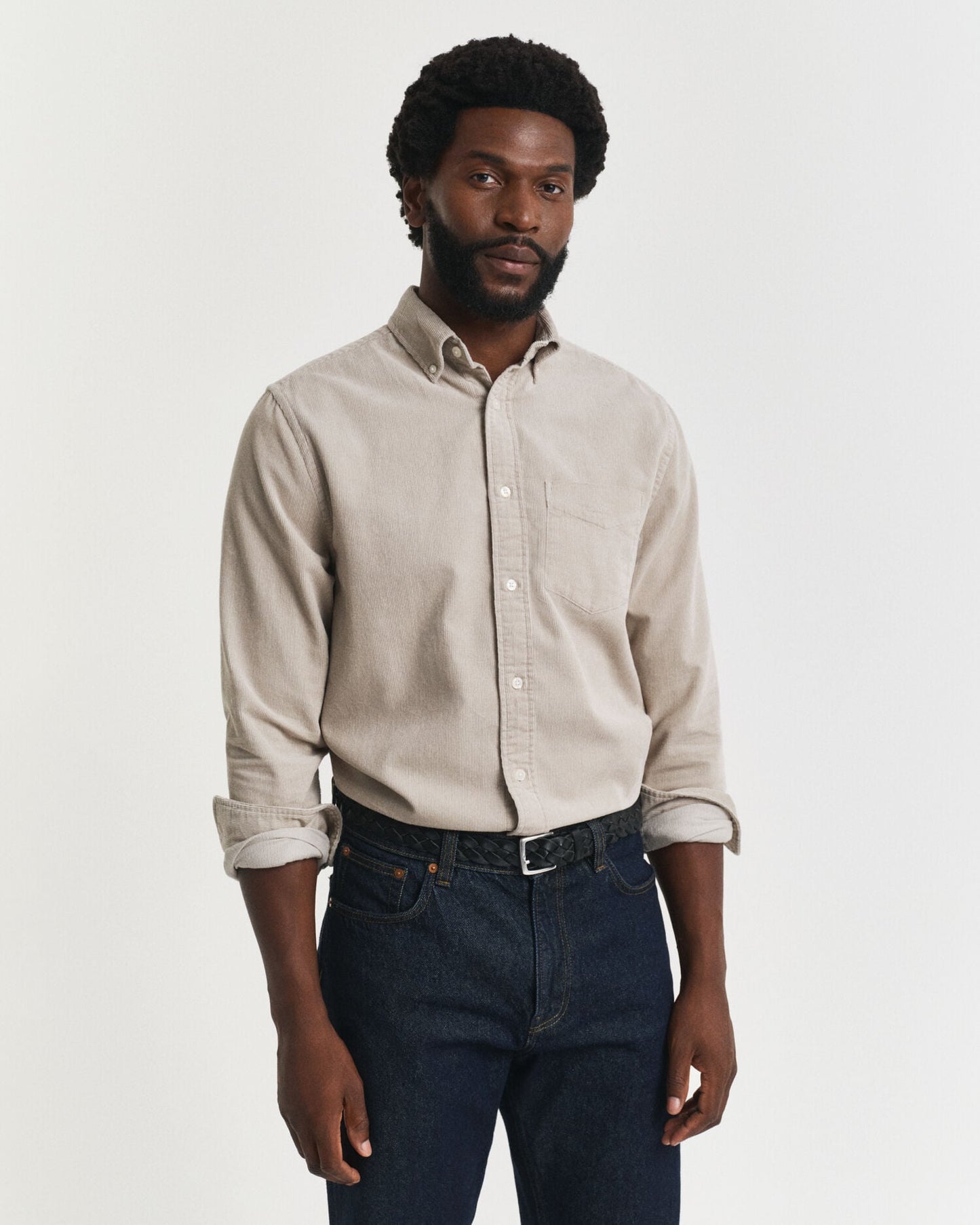 Regular Fit Cordhemd