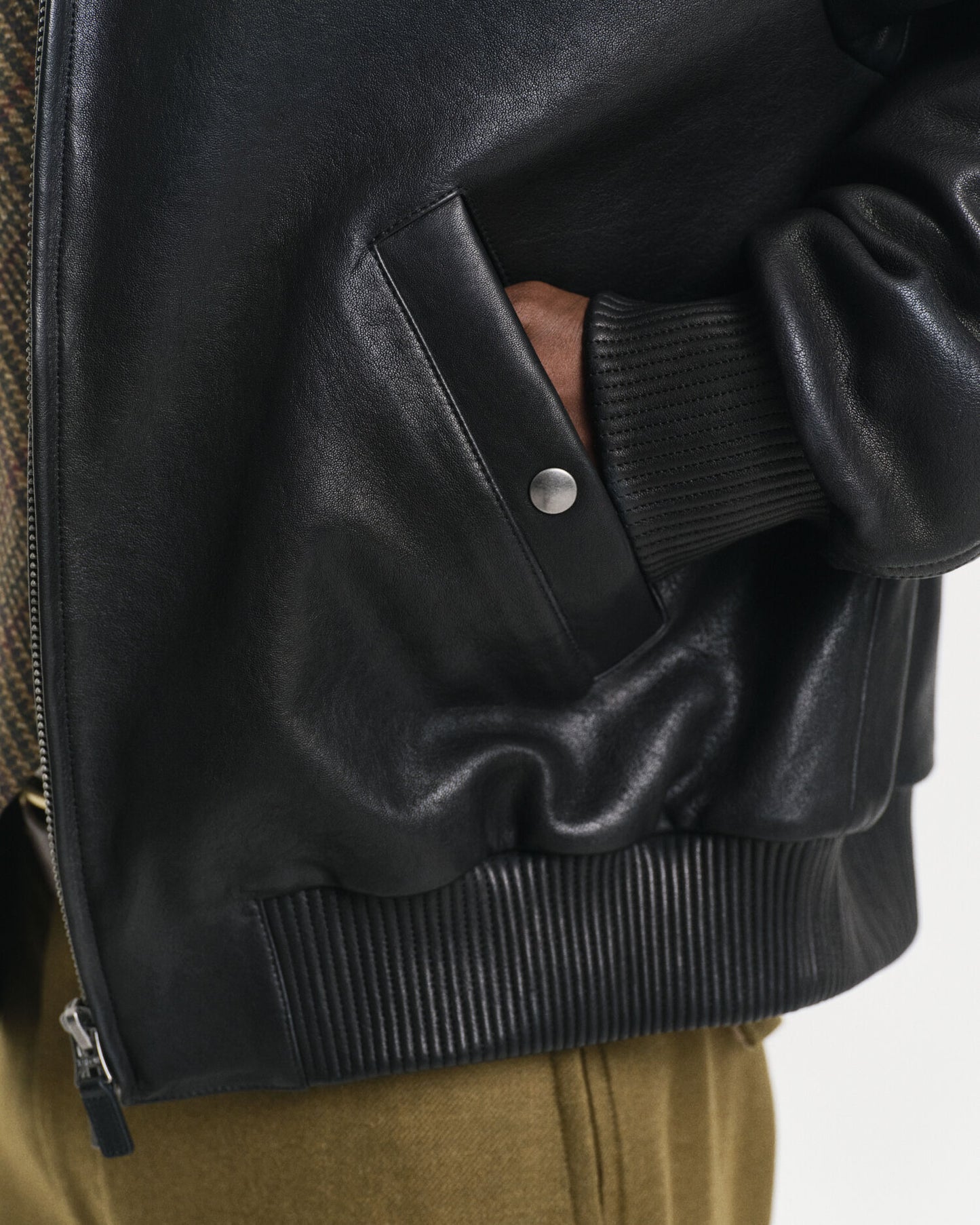 Blouson Harrington en cuir