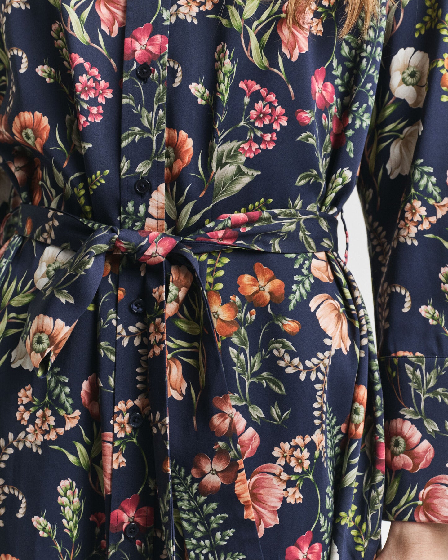 Robe Chemise en Viscose à Imprimé Floral
