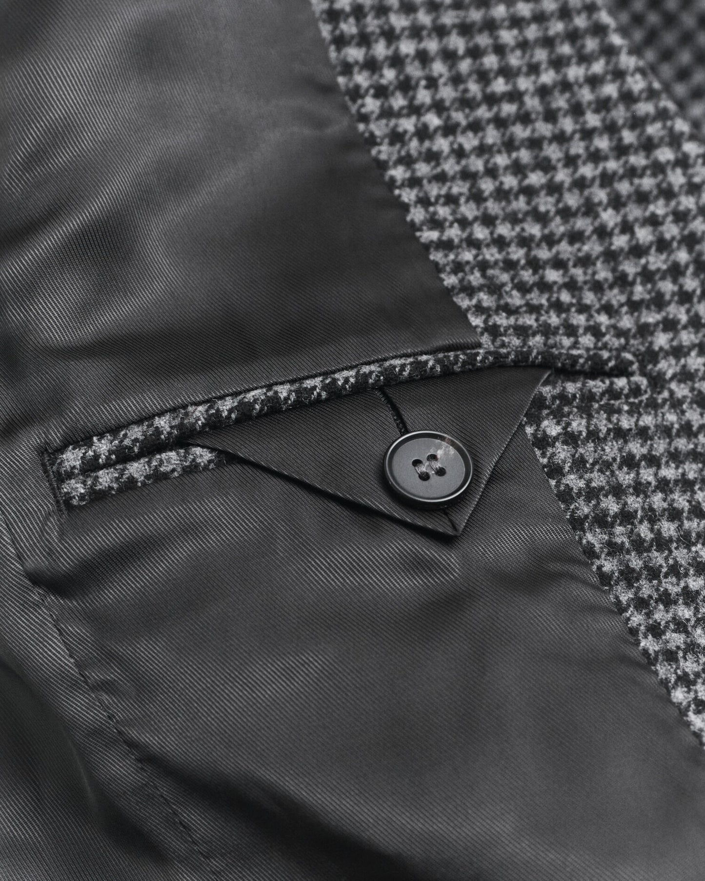 Regulär geschnittener Blazer aus Wolle mit Hahnentrittmuster
