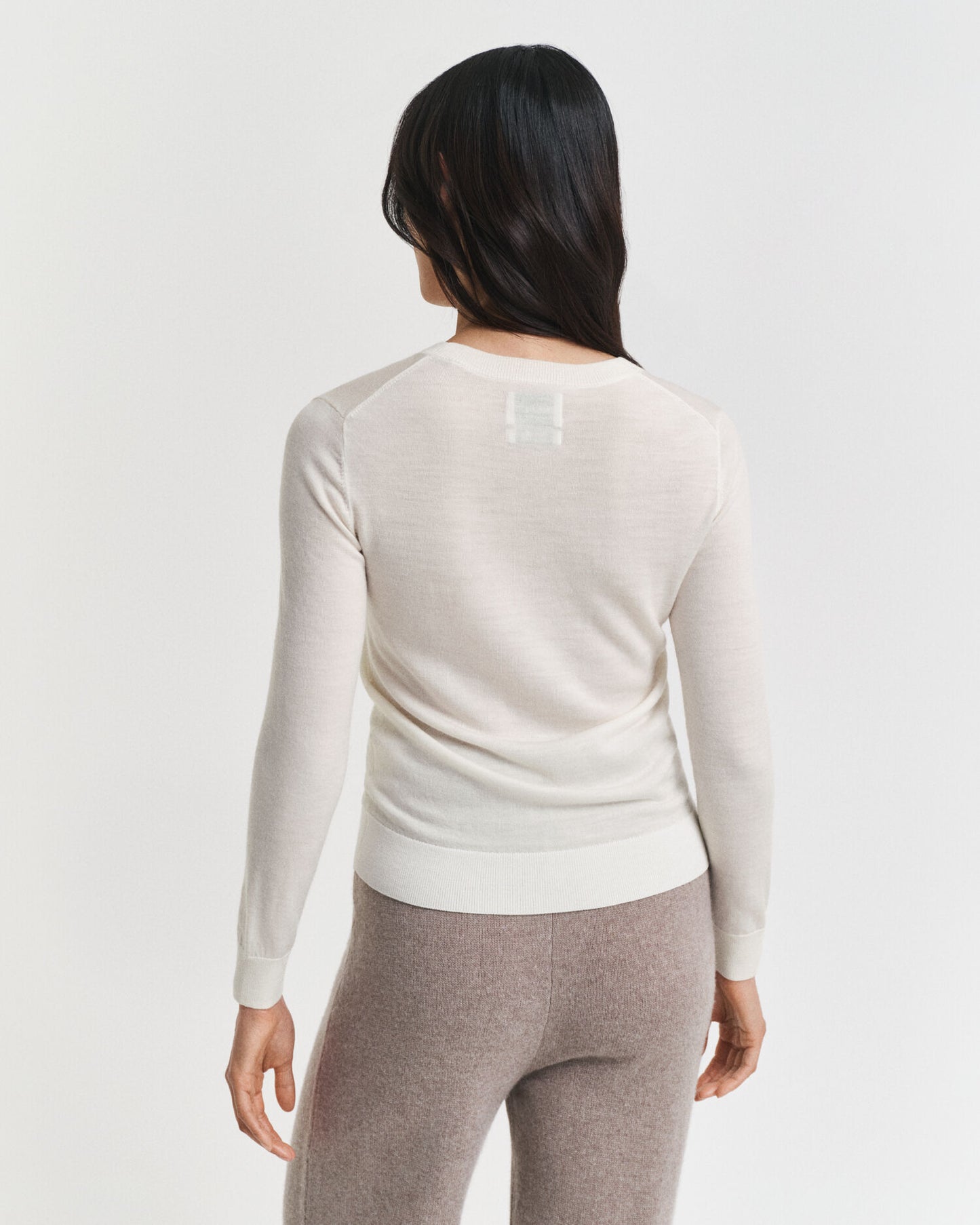 Pullover aus extrafeiner Merinowolle mit Rundhalsausschnitt