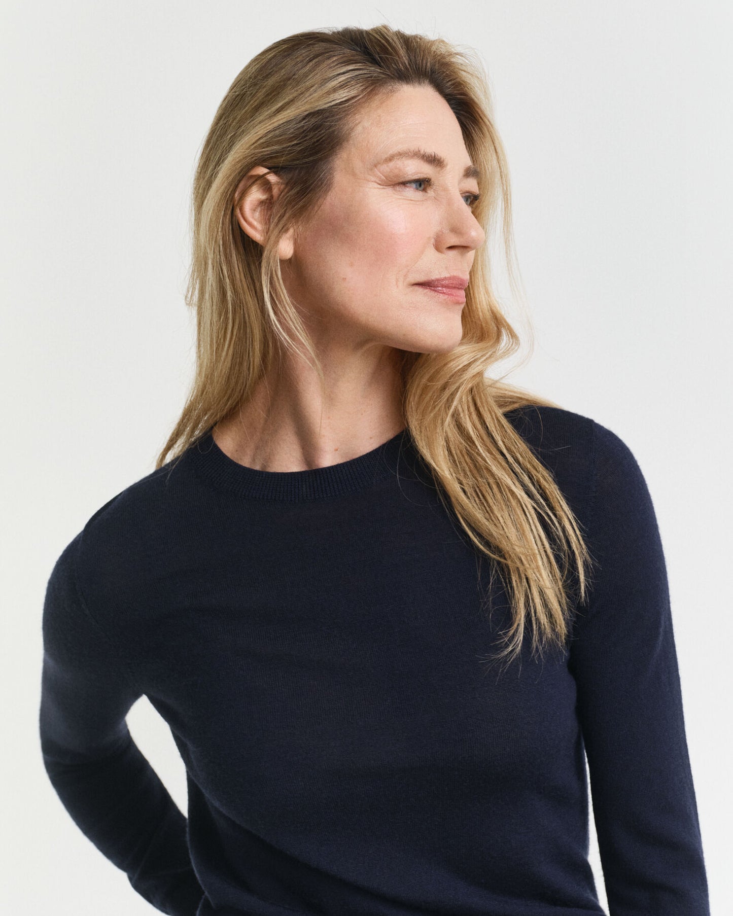 Pullover aus extrafeiner Merinowolle mit Rundhalsausschnitt