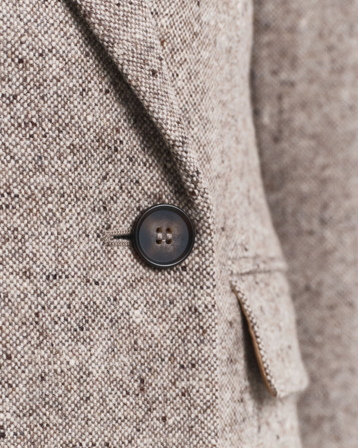Blazer en laine texturée coupe droite