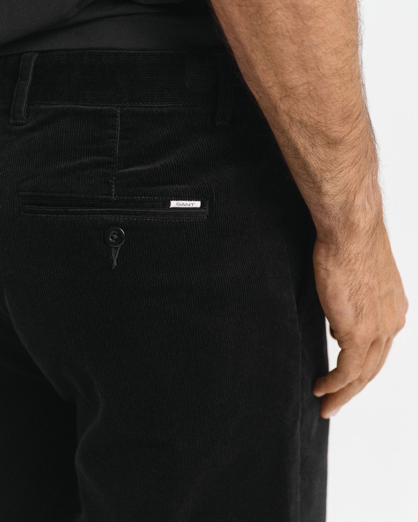 Pantalon chino en velours côtelé coupe droite