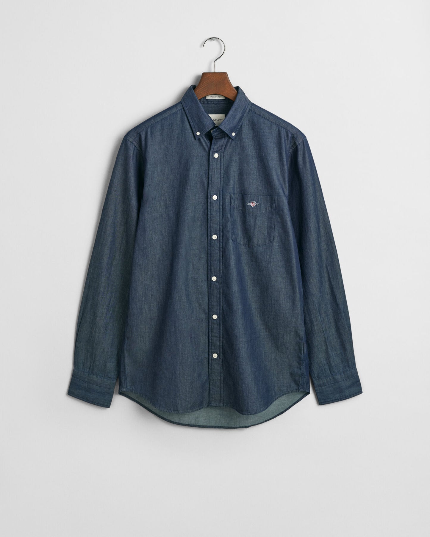 Chemise indigo coupe droite