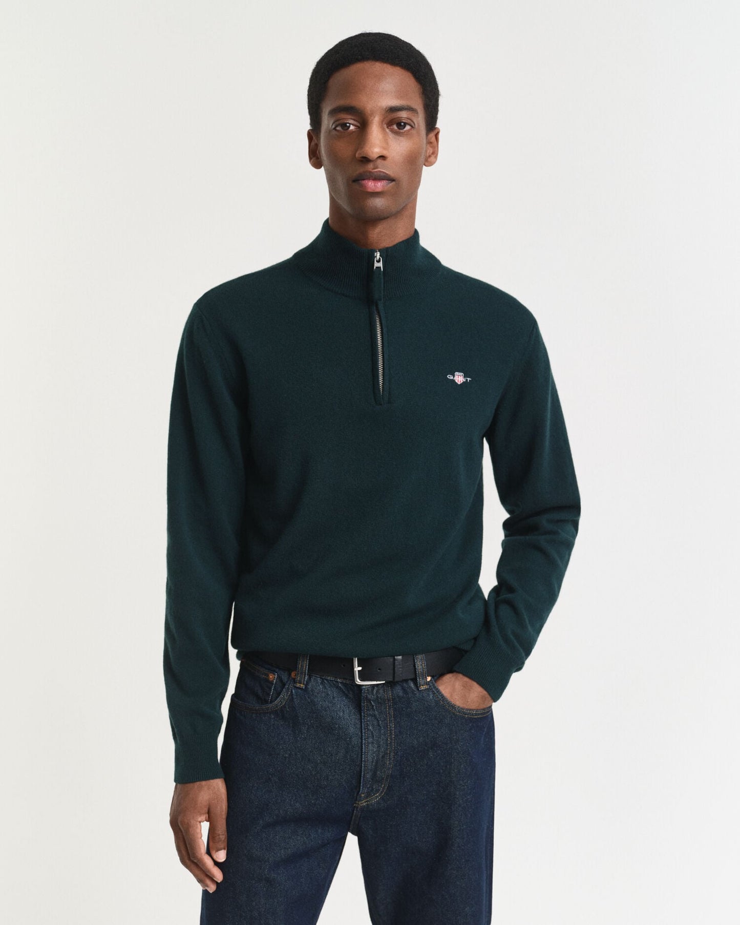 Superfeiner Lambswool-Half-Zip-Pullover