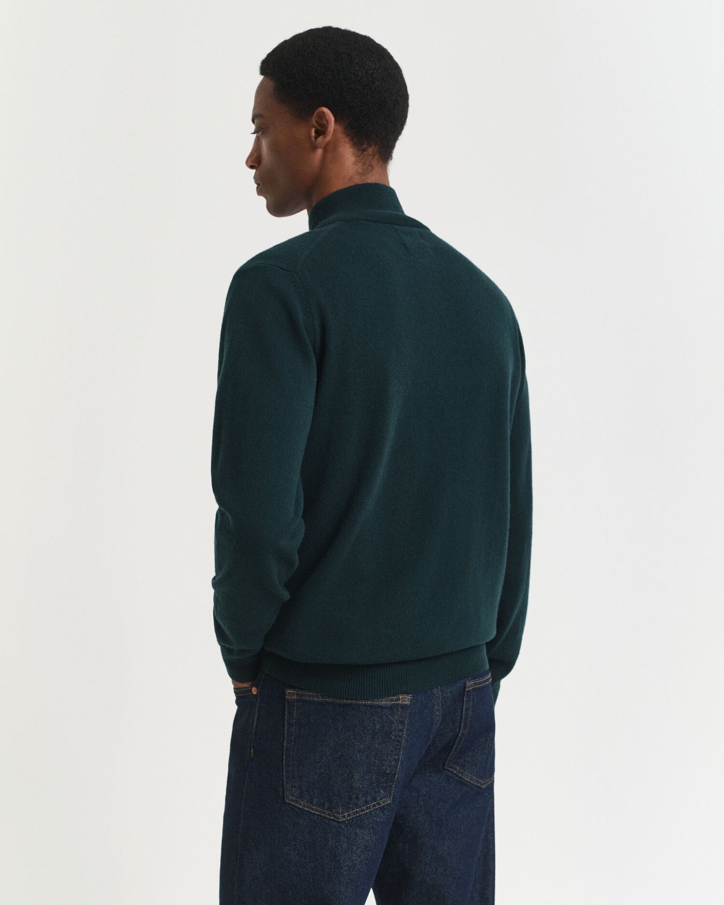 Feinste Lammwolle Half-Zip Pullover