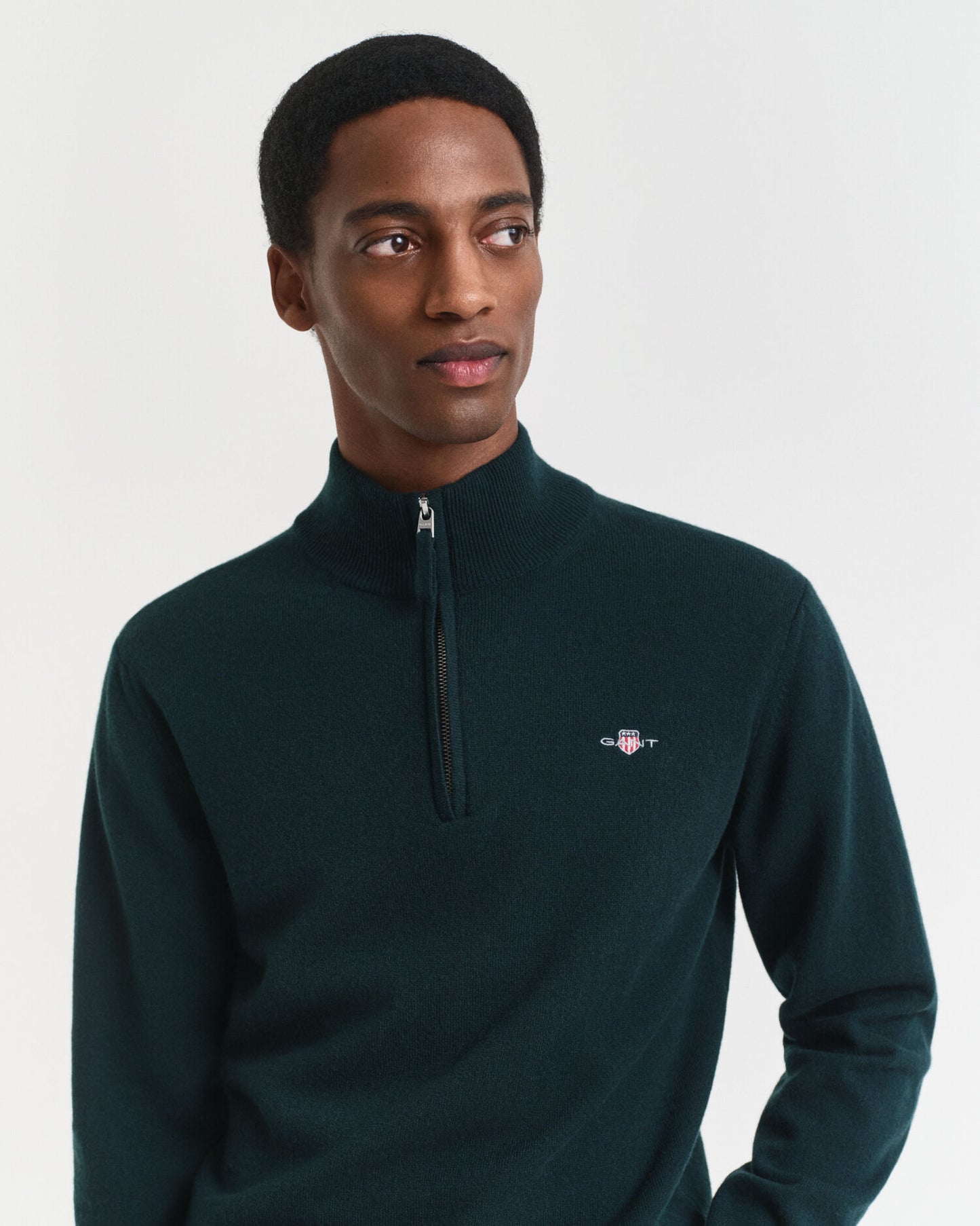 Feinste Lammwolle Half-Zip Pullover