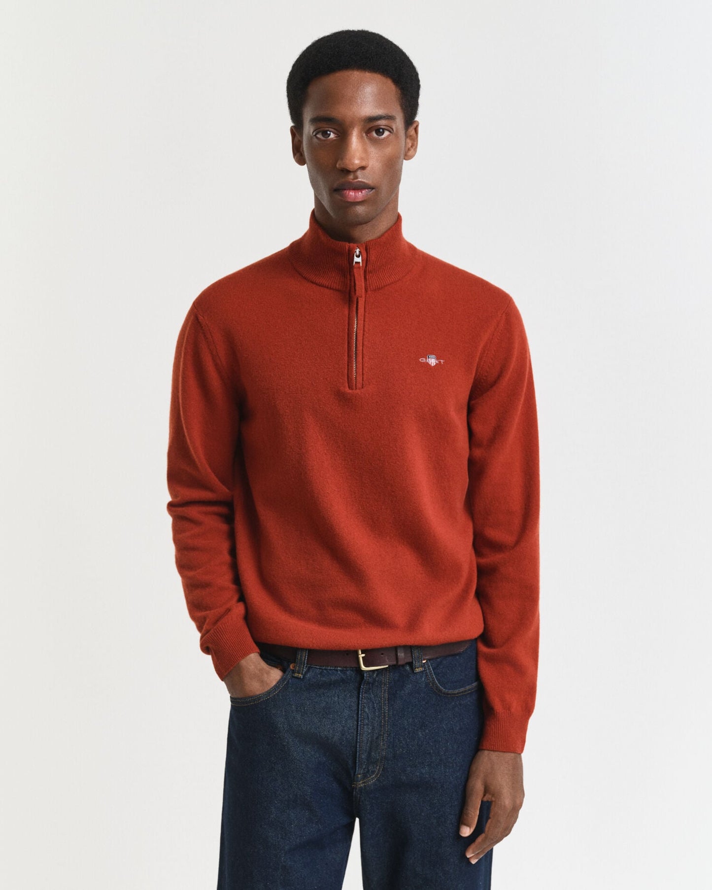 Superfeiner Lambswool-Half-Zip-Pullover