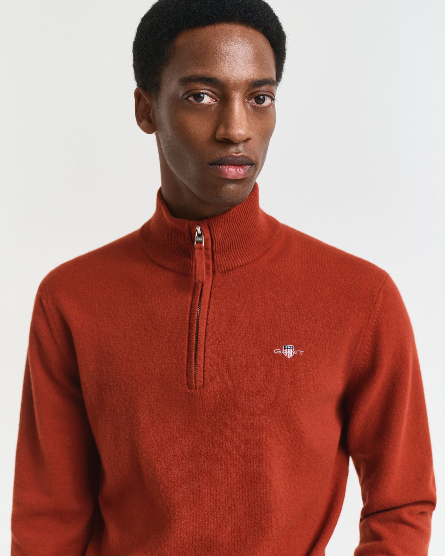 Superfeiner Lammwoll-Half-Zip-Pullover