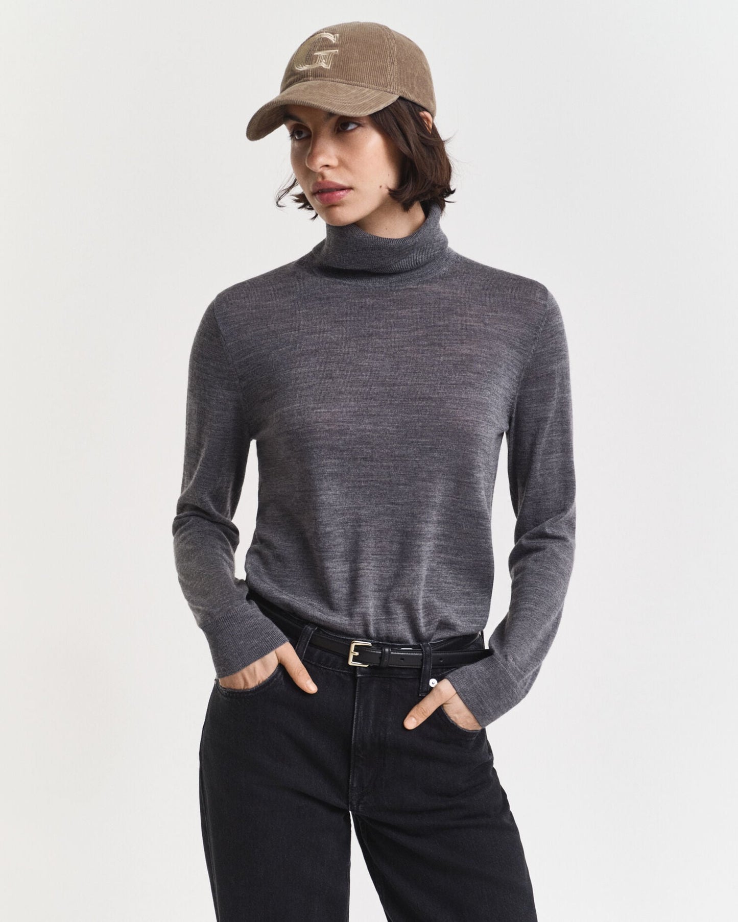 Pullover aus extrafeiner Merinowolle mit Rollkragen