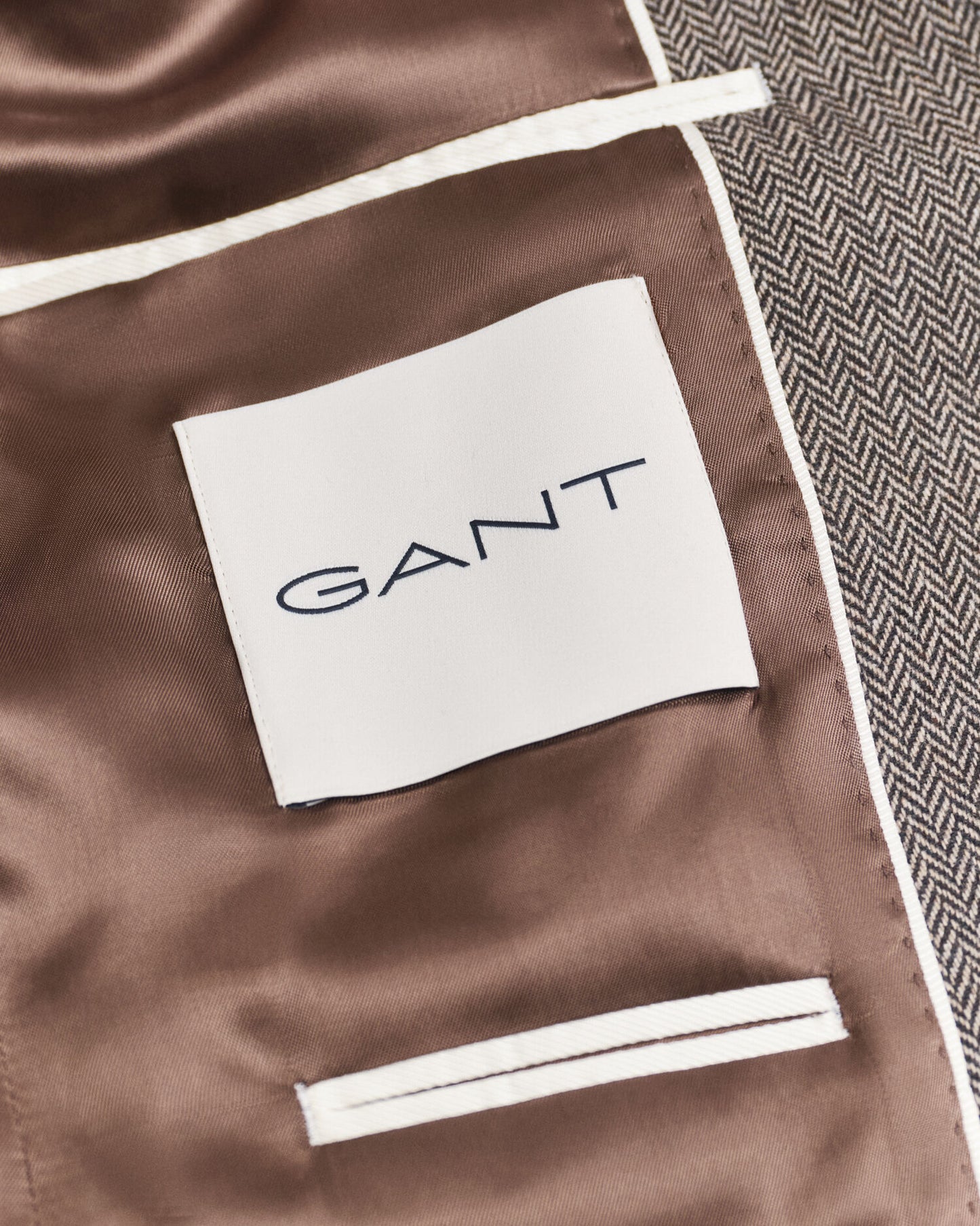 Veste de costume en flanelle à chevrons coupe ajustée