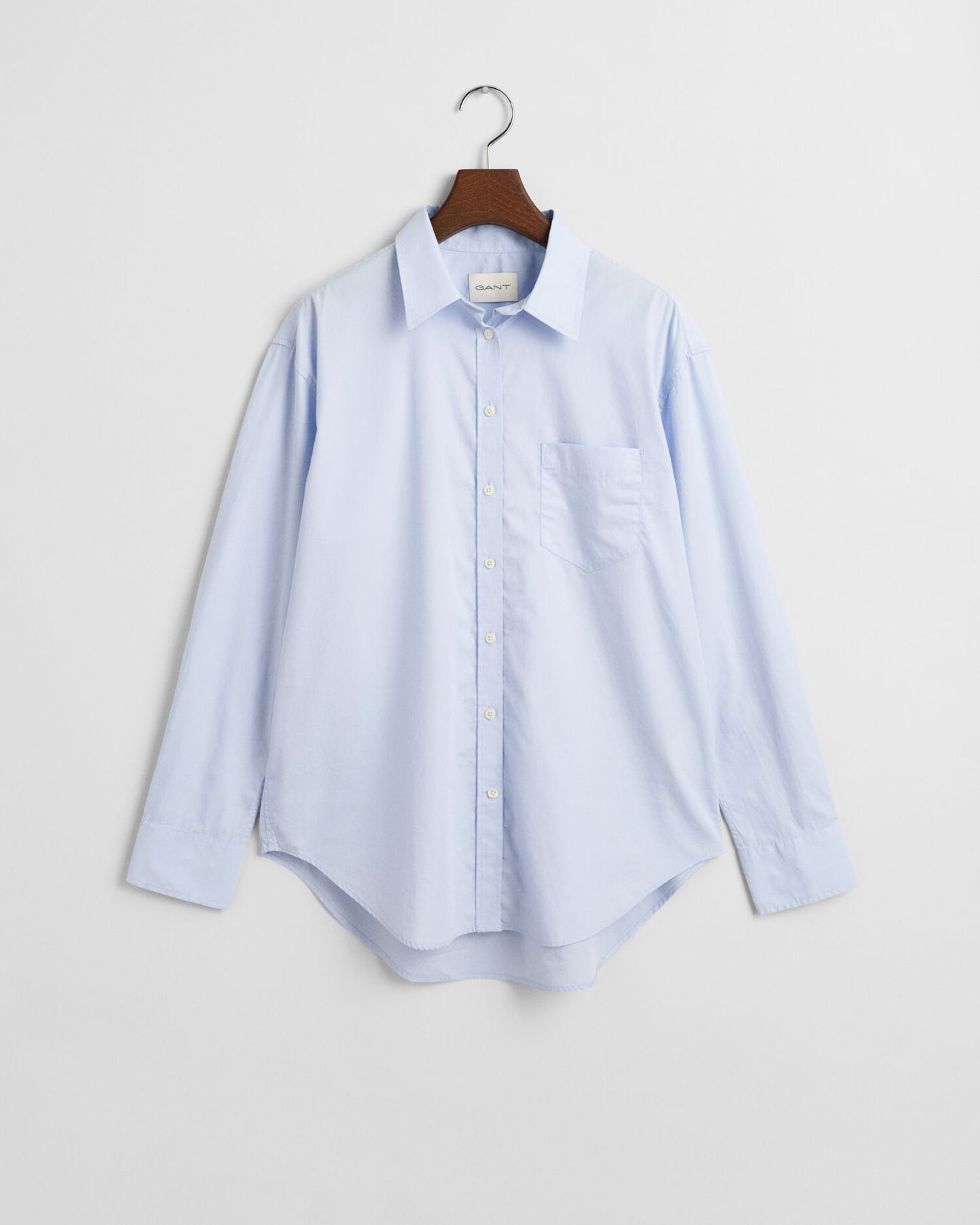 Chemise classique en popeline à coupe décontractée