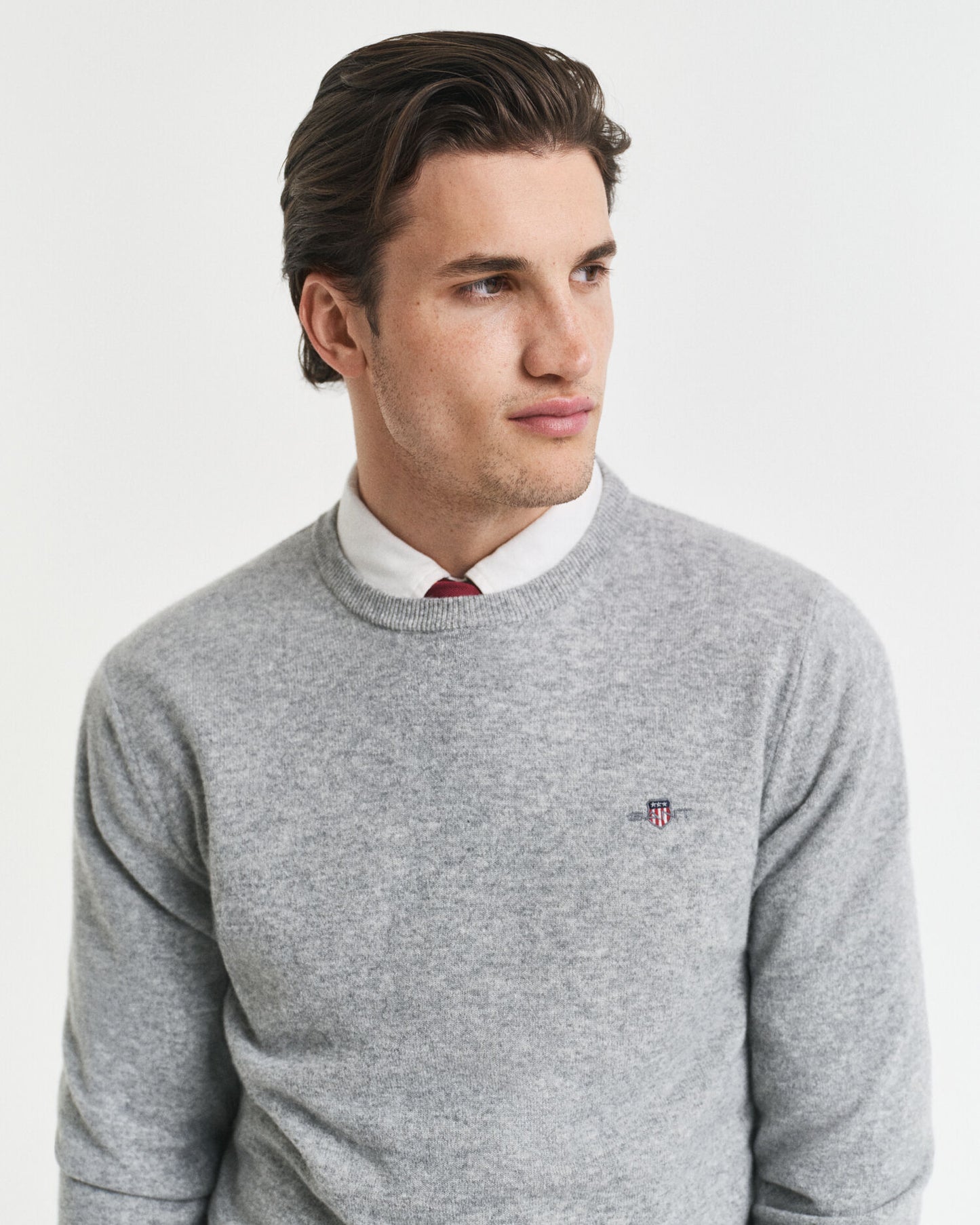 Pullover aus superfeiner Lammwolle mit Rundhalsausschnitt
