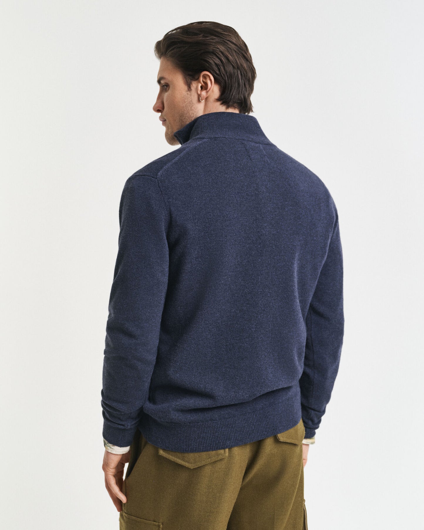 Superfeiner Lammwoll-Half-Zip-Pullover