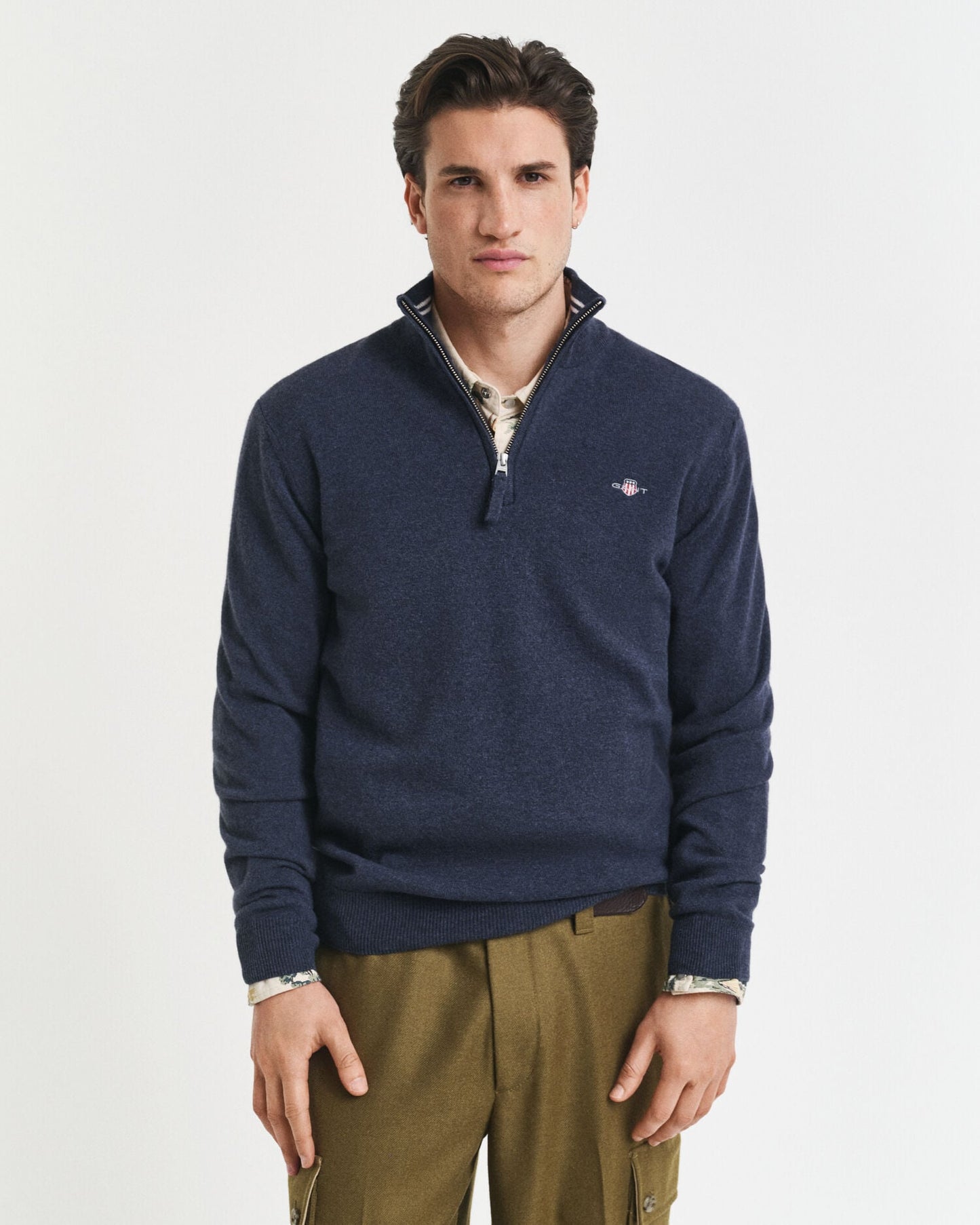 Superfeiner Lambswool-Half-Zip-Pullover