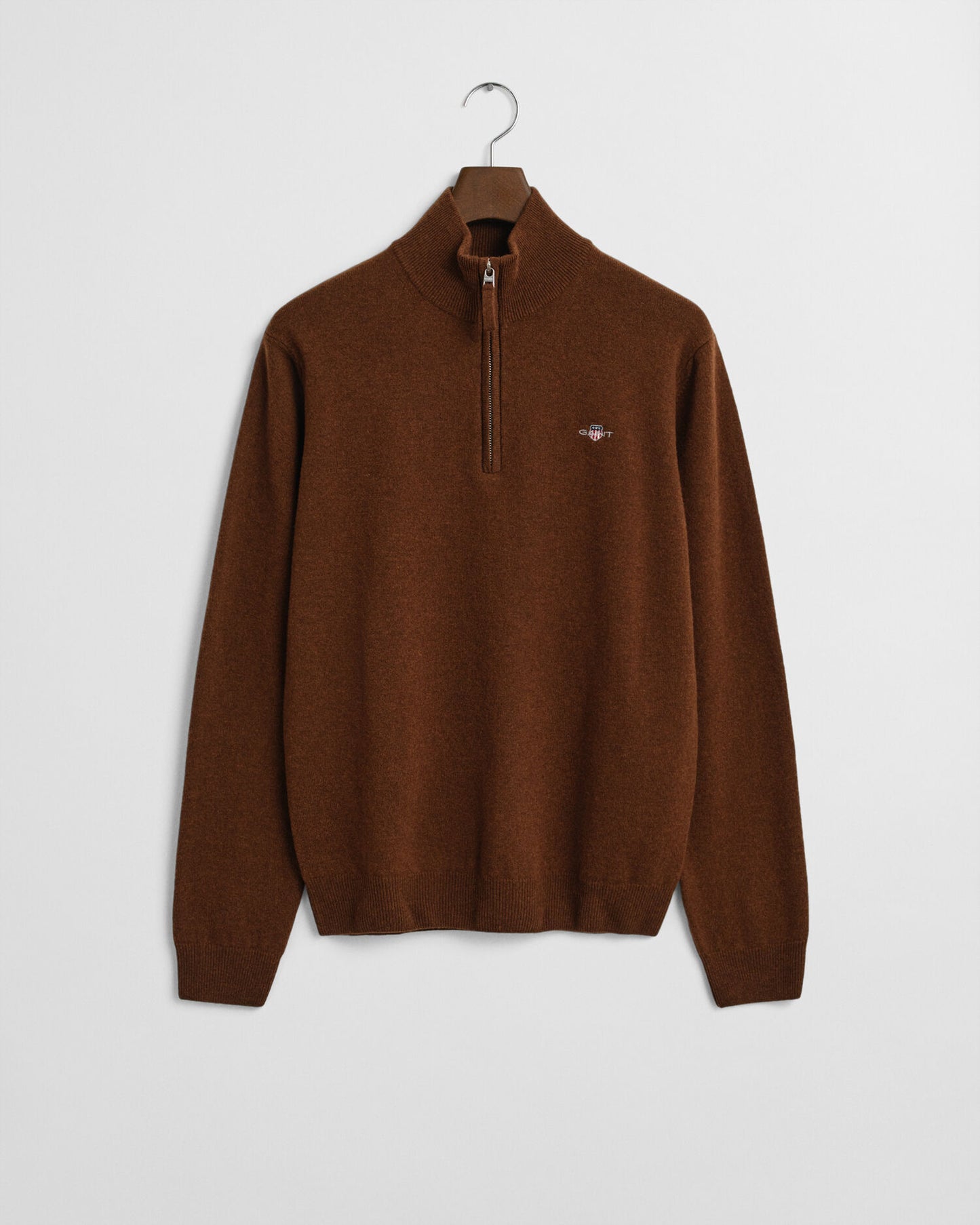 Halb-Zip-Pullover aus extrafeiner Lammwolle