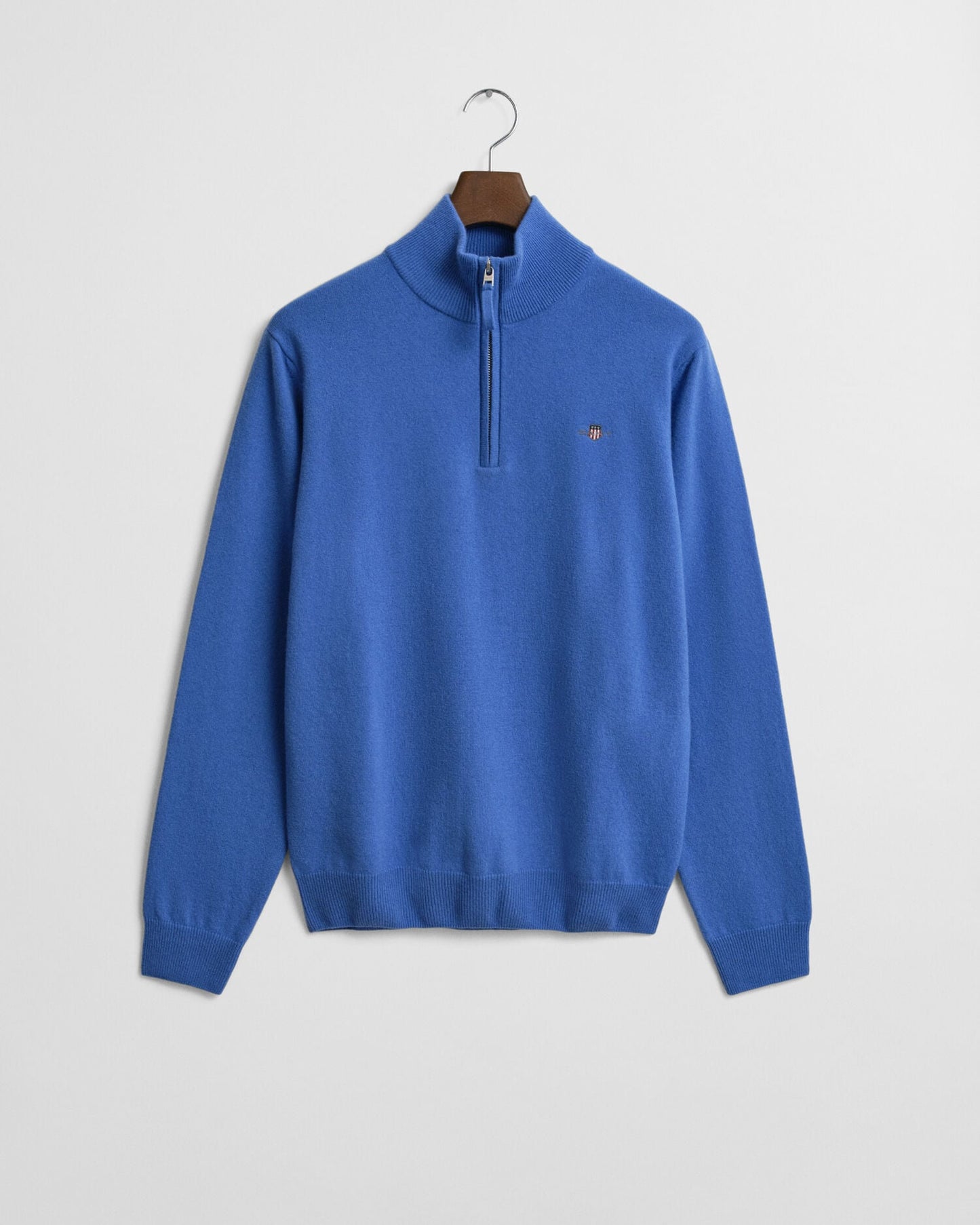 Feinste Lambswool-Pullover mit halbem Reißverschluss