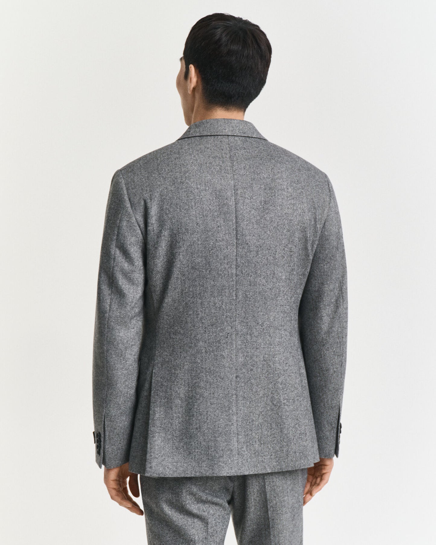 Veste de costume en flanelle à chevrons coupe slim