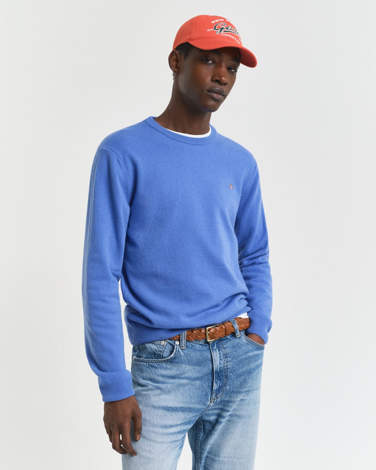 Pullover aus superfeiner Lammwolle mit Rundhalsausschnitt