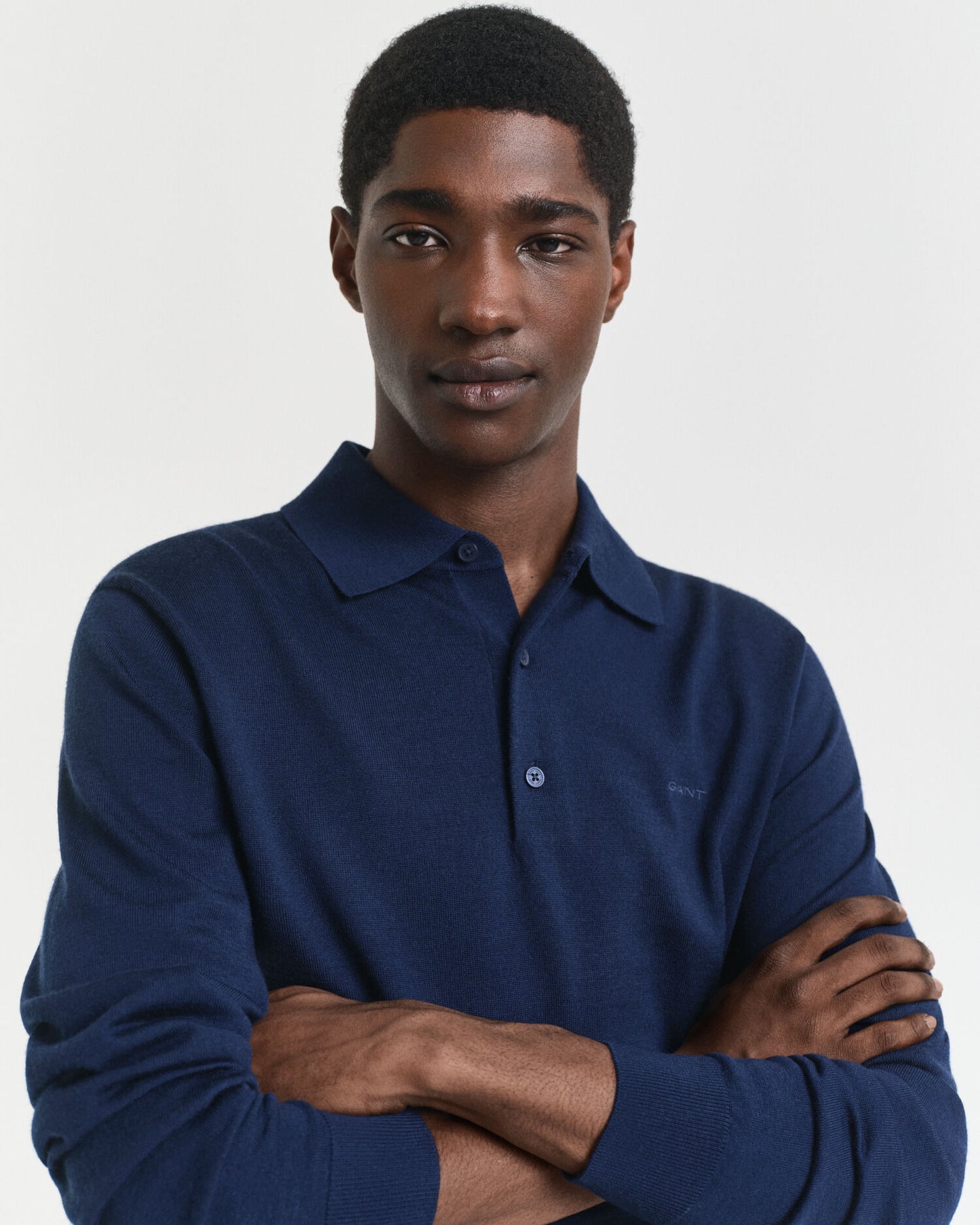 Pull polo en laine mérinos extrafine