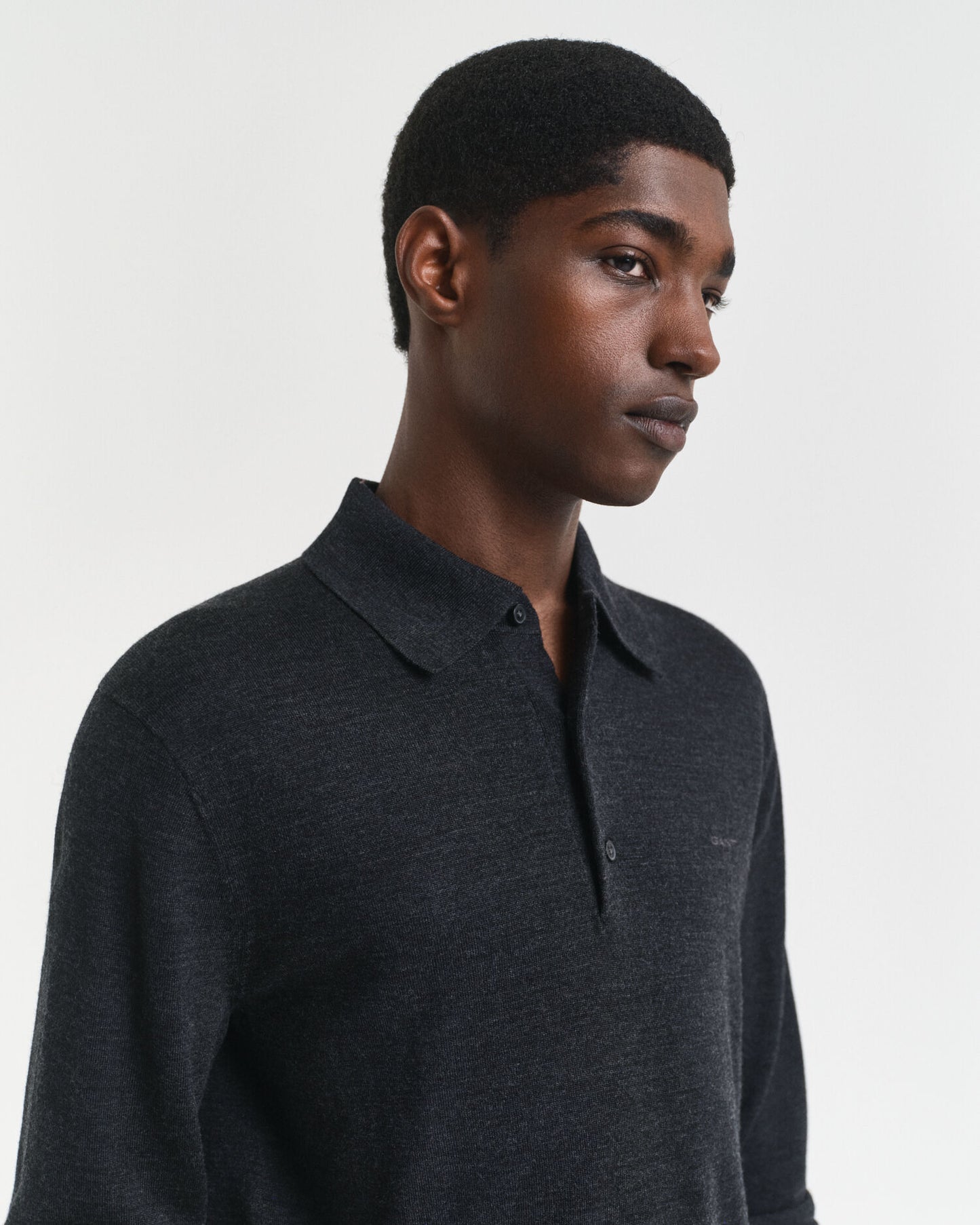 Pull polo en laine mérinos extra fine