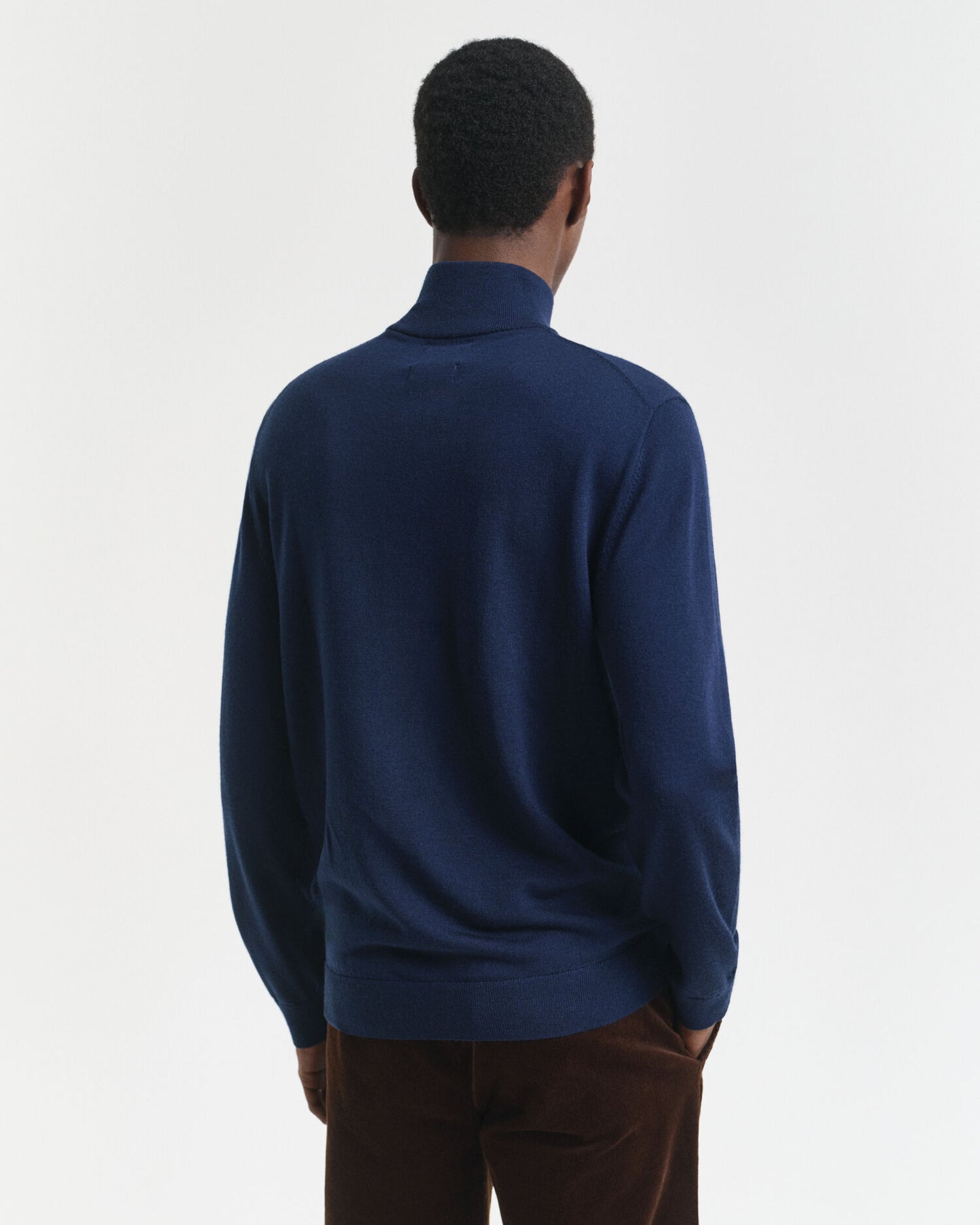 Pull demi-zip en laine mérinos extra-fine