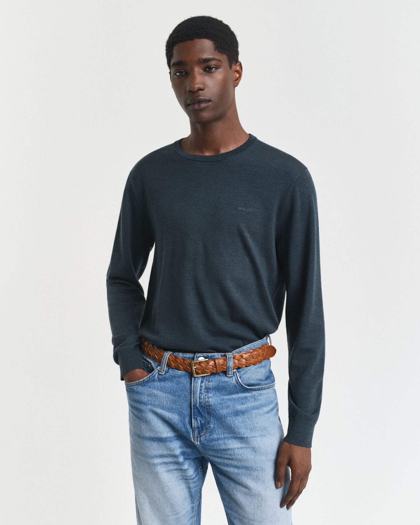 Rundhals-Pullover aus extrafeiner Merinowolle