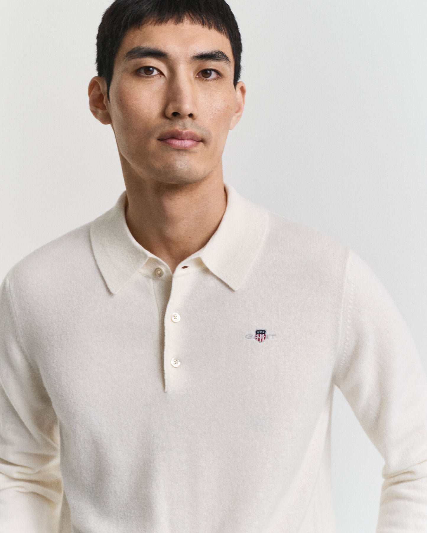 Feinster Lambswool Polo-Pullover