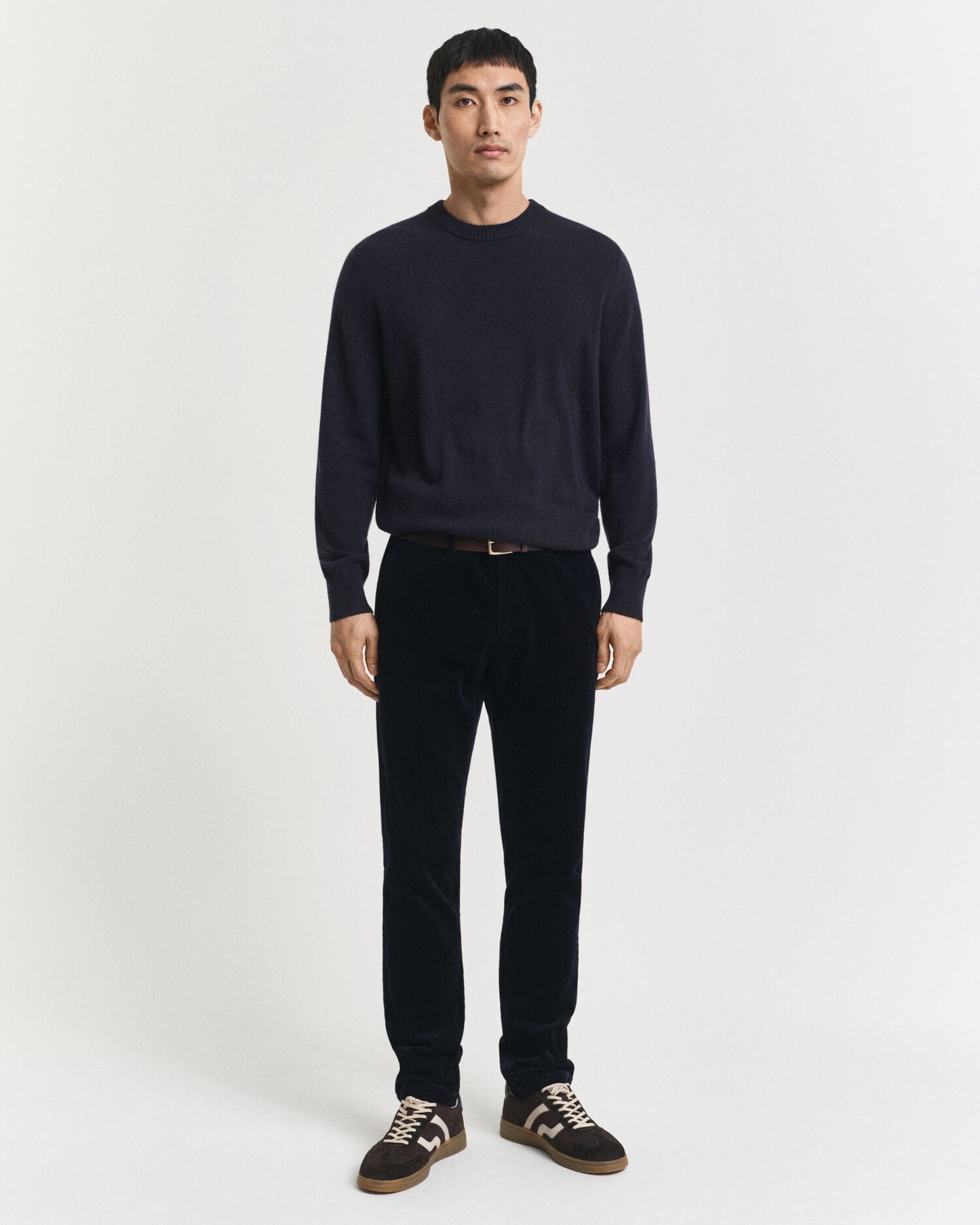 Pantalon Chino en Velours Côtelé Coupe Ajustée