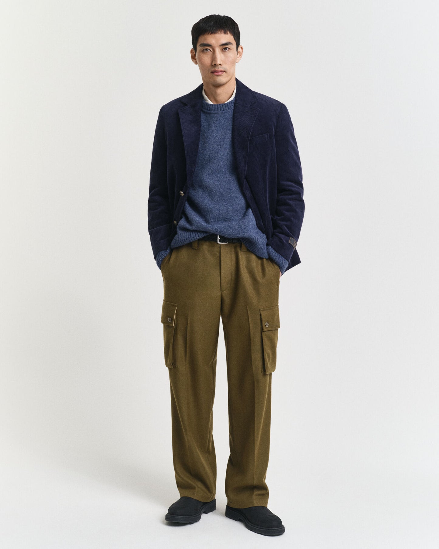 Pullover mit Rundhalsausschnitt aus schottischer Wolle