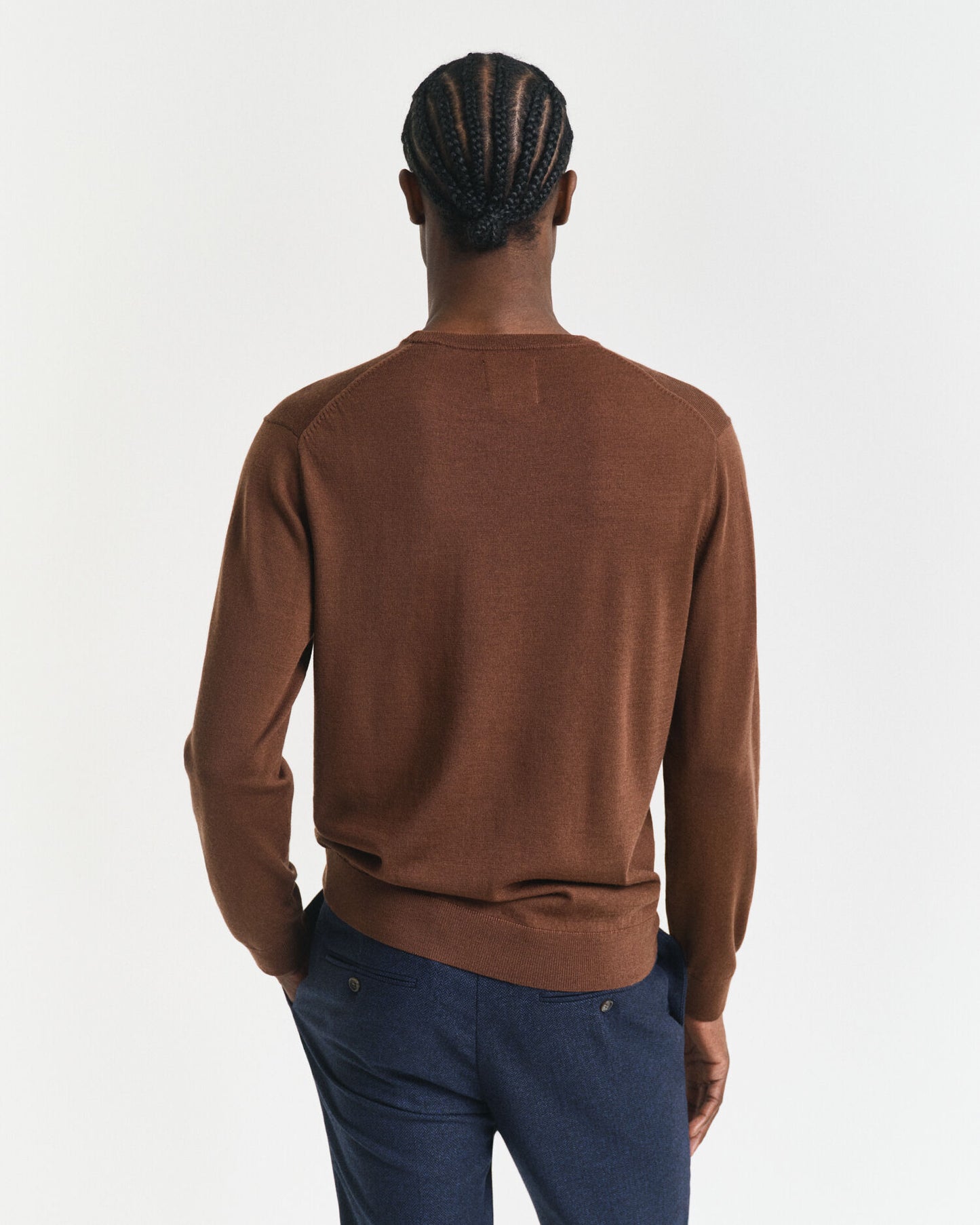 Pullover aus extrafeiner Merinowolle mit Rundhalsausschnitt