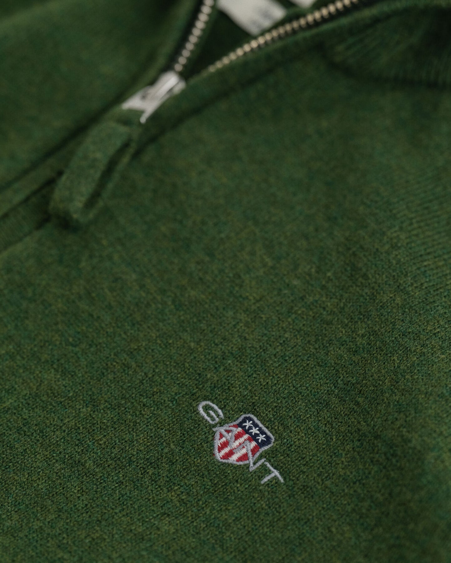 Halb-Zip-Pullover aus extrafeiner Lammwolle