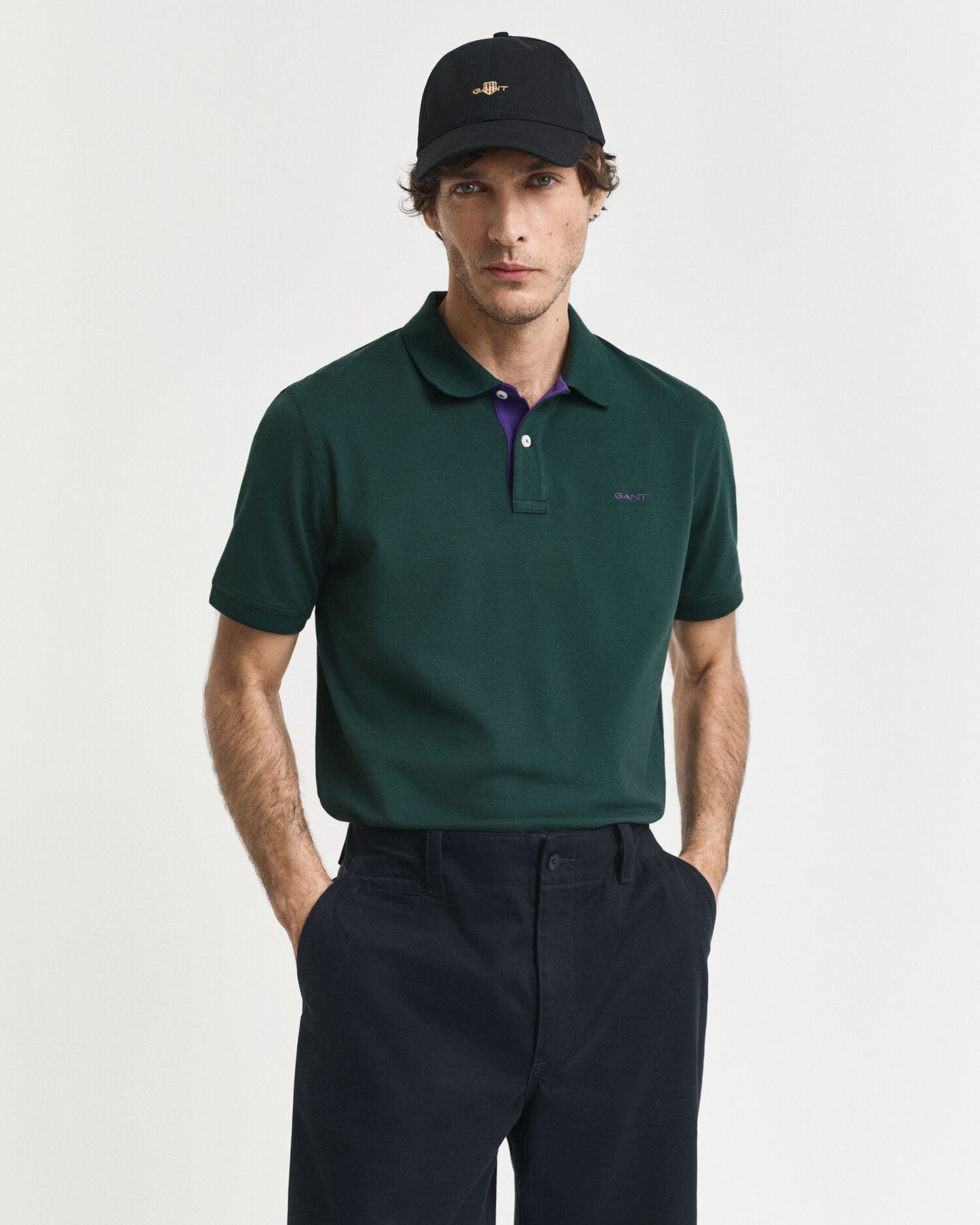 Polo piqué contrasté