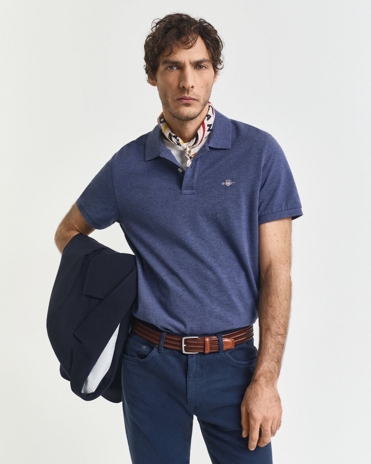 Polo piqué coupe droite Shield
