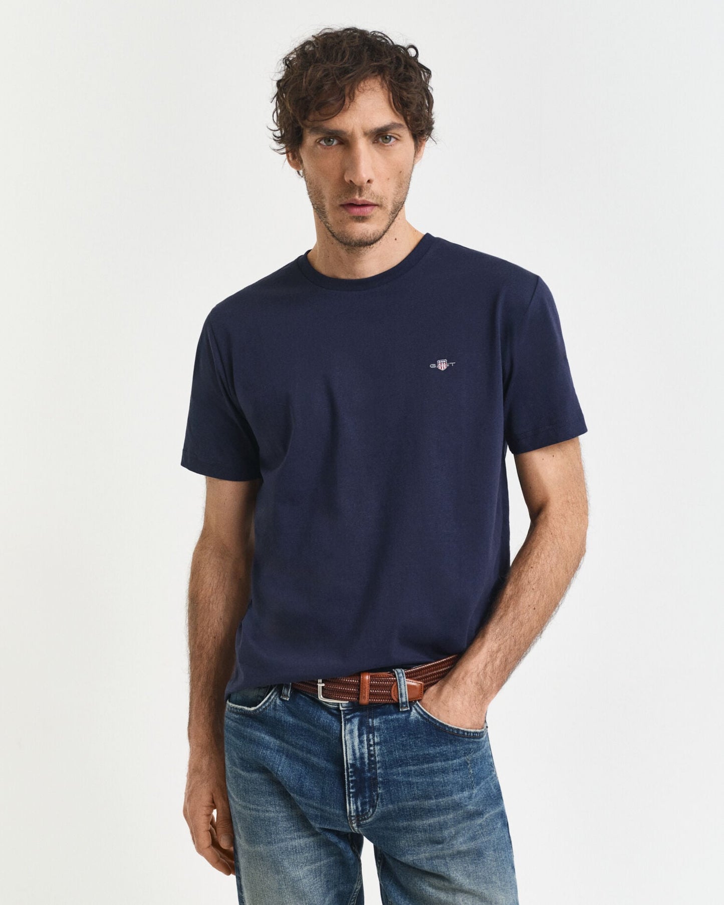 T-shirt écusson coupe droite