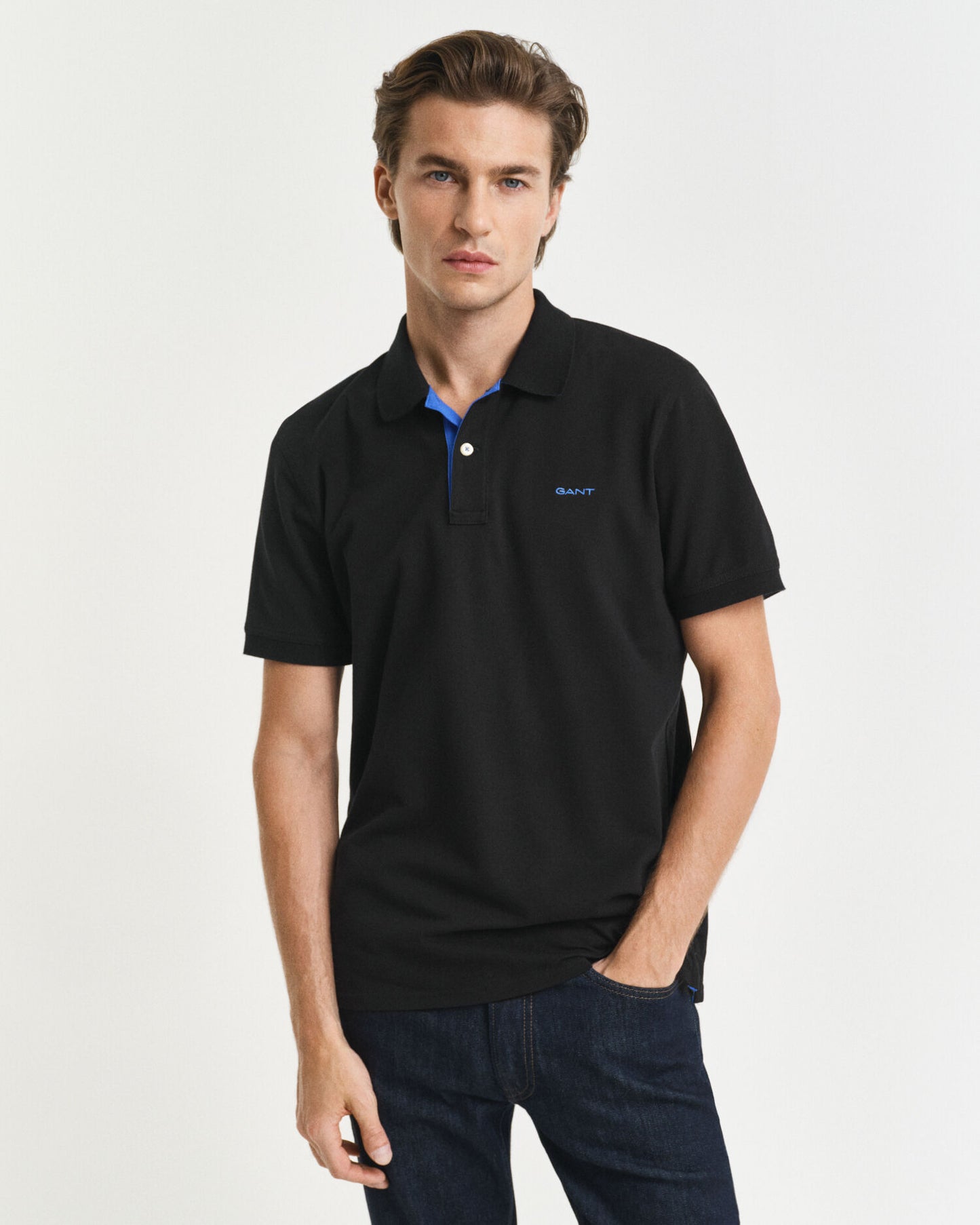 Polo piqué contrasté