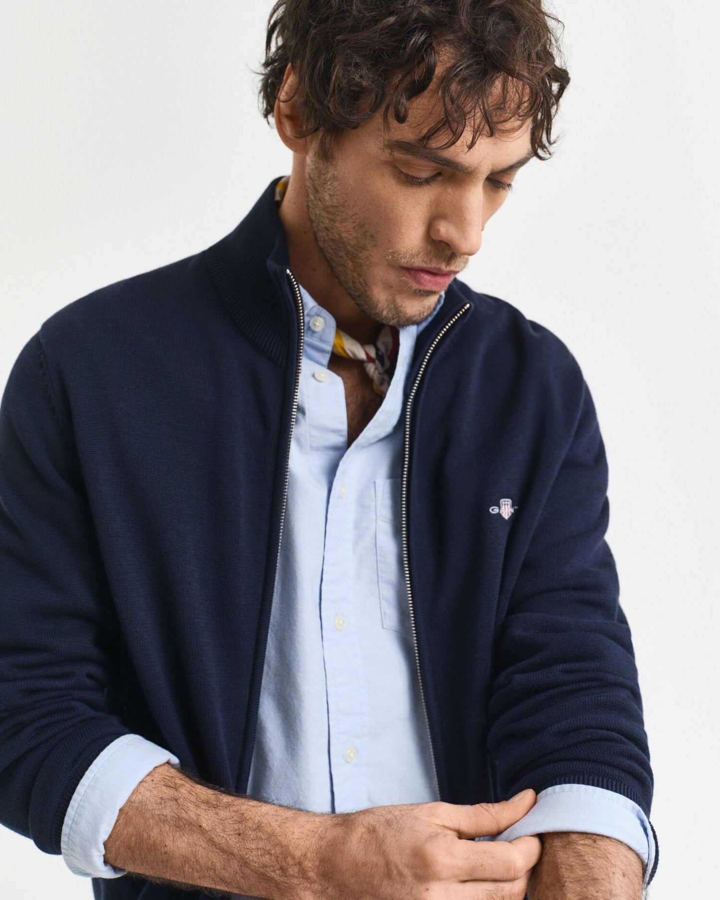 Gilet zippé en coton décontracté